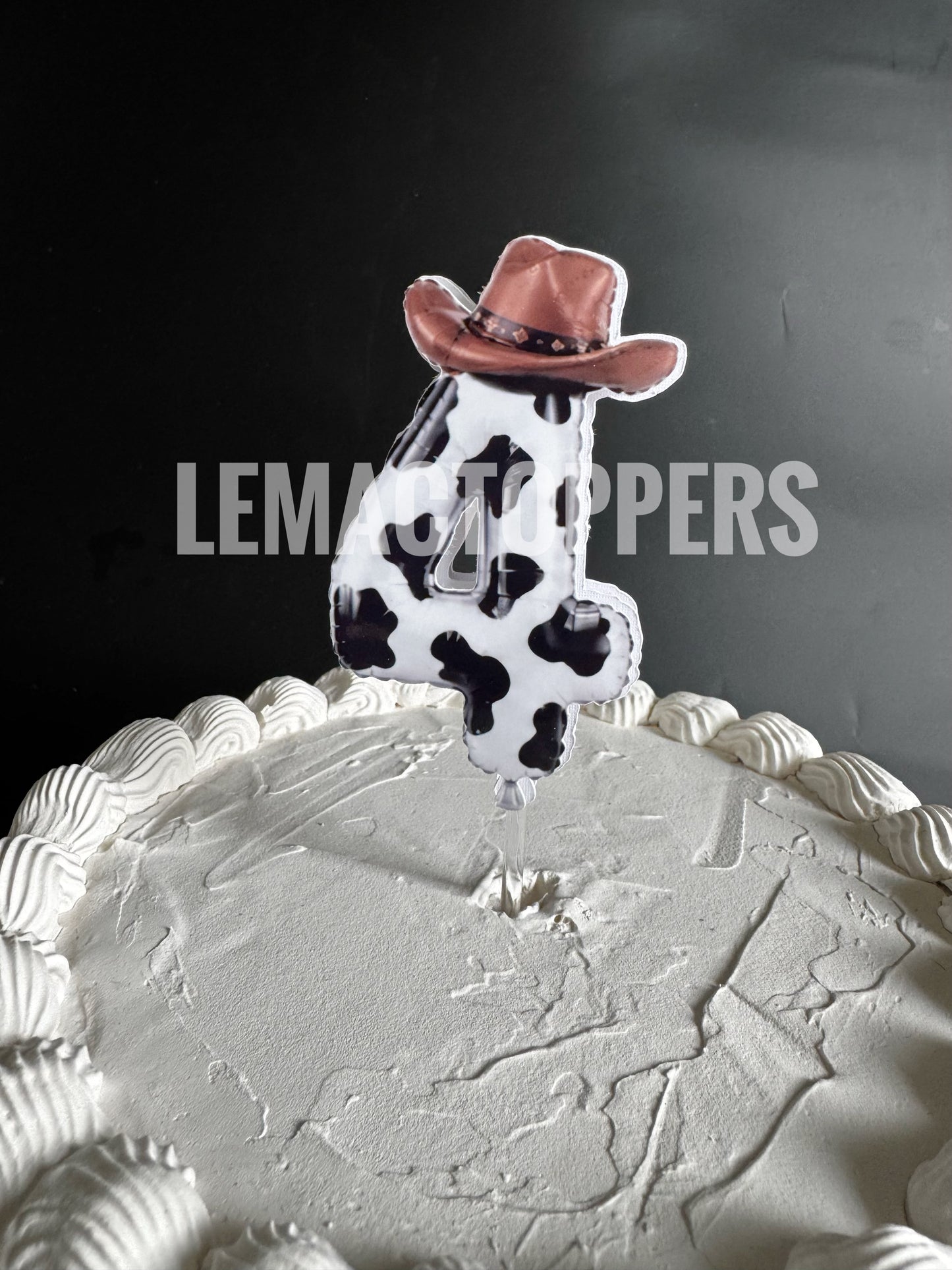 Rodeo Balloon Number Cake Topper