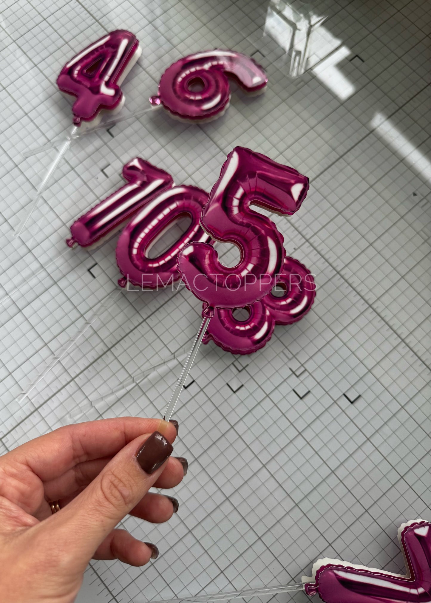 Foil Balloon Number Cake Topper