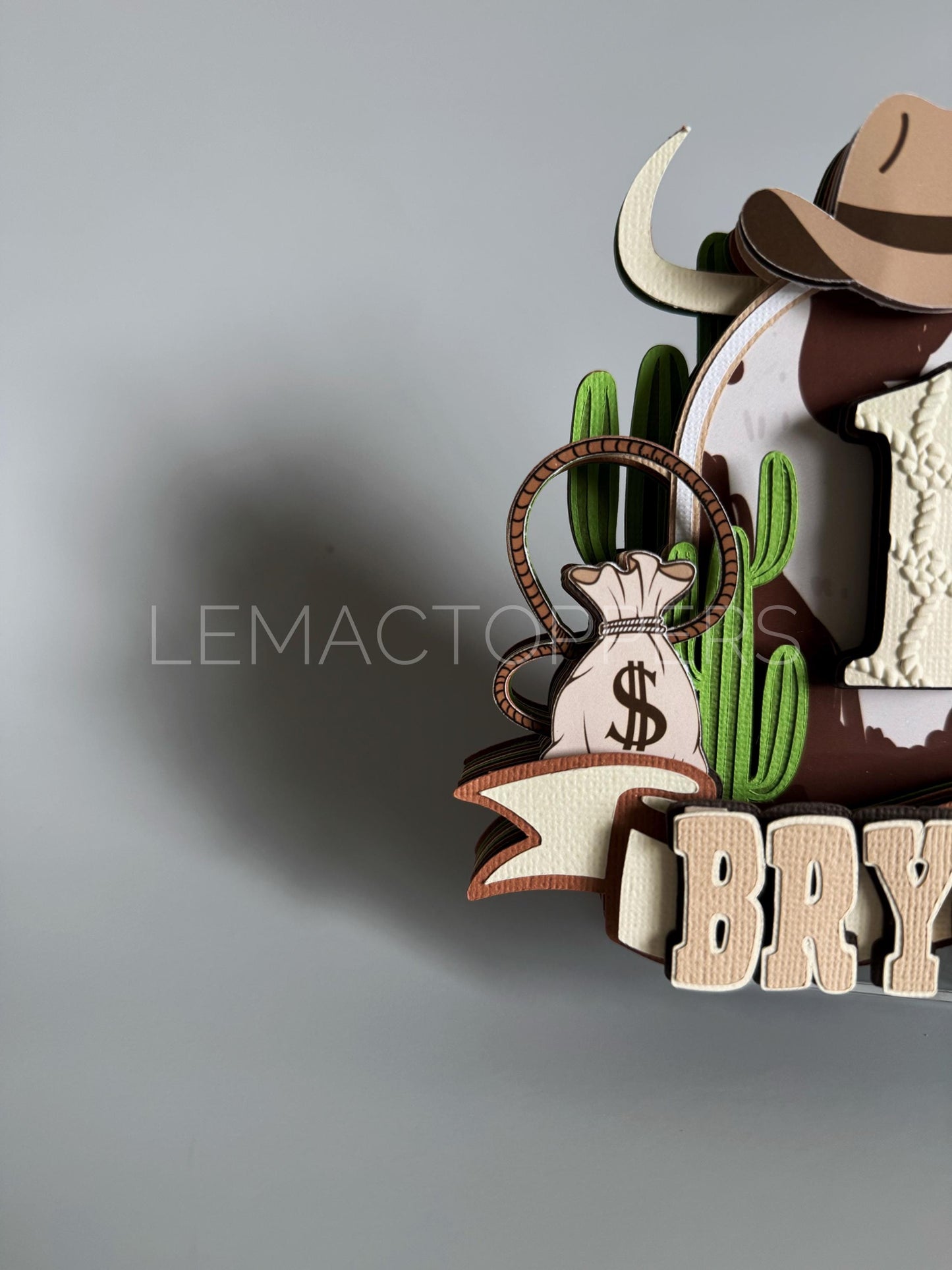 My first rodeo Cake Topper
