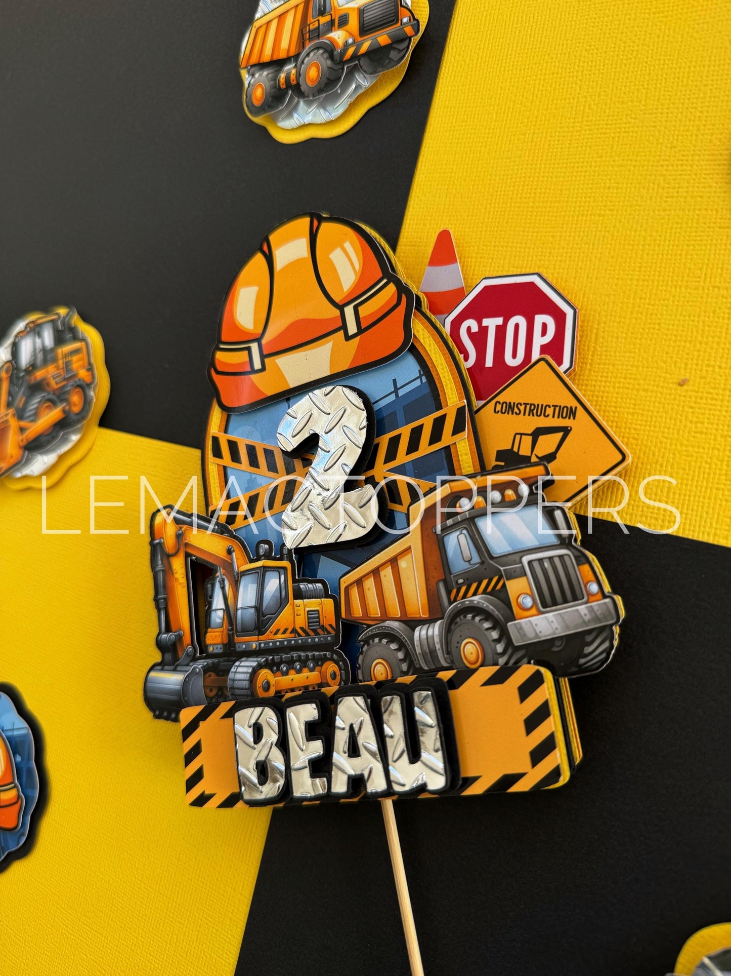 Construction Cupcake Toppers