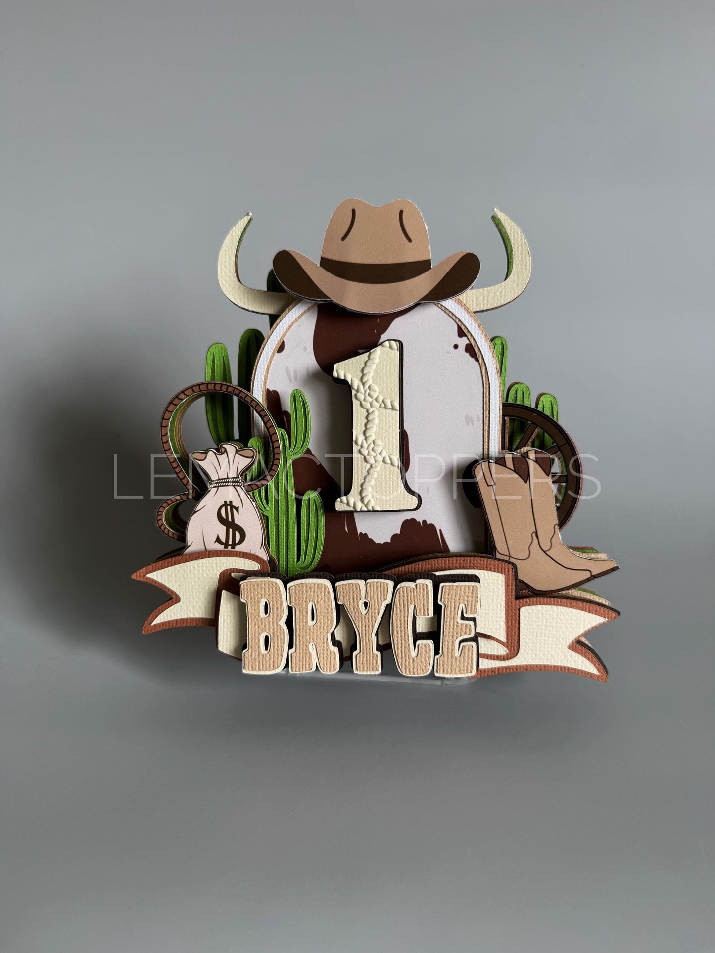 My first rodeo Cake Topper