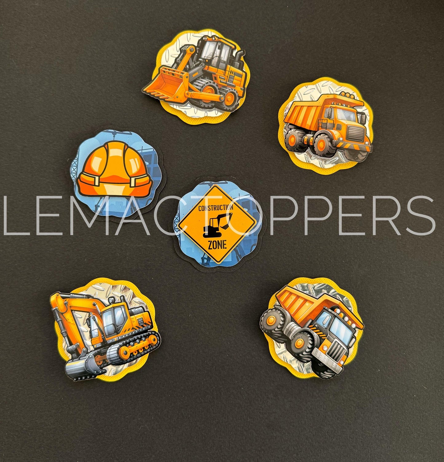 Construction Cupcake Toppers