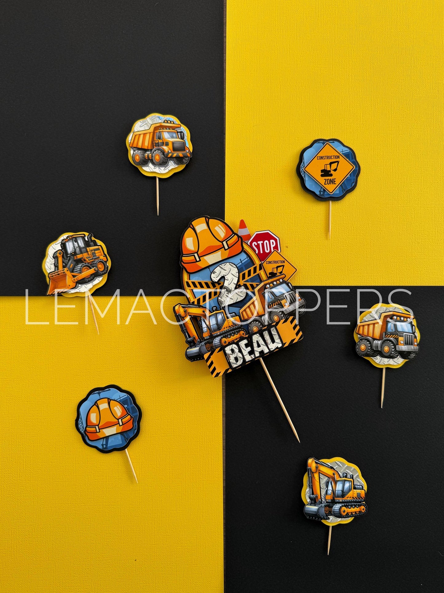 Construction Cupcake Toppers