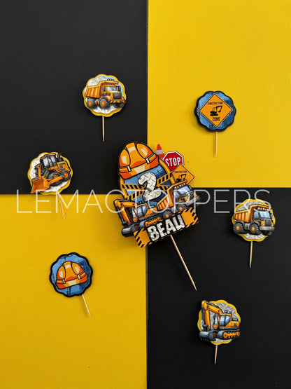 Construction Cupcake Toppers