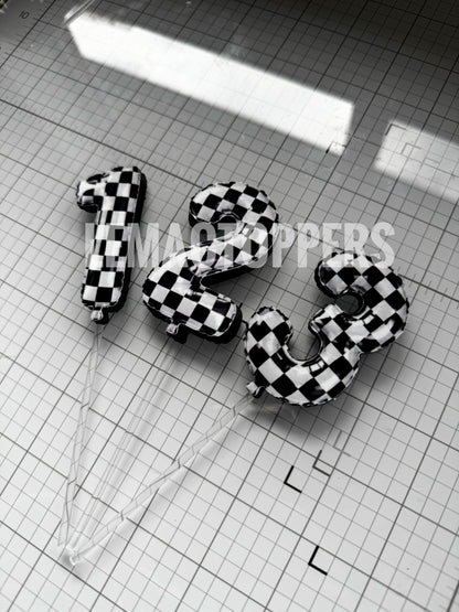 Racecar Balloon Number Cake Topper