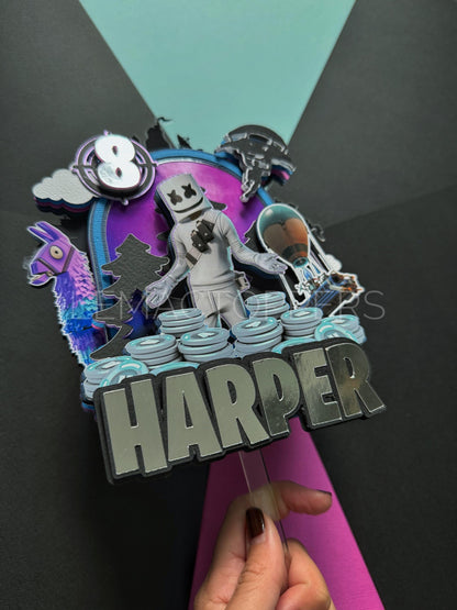 Gamer Cake Topper