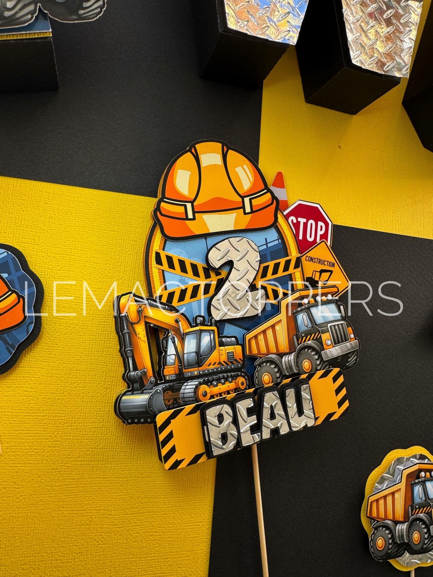Construction Cupcake Toppers