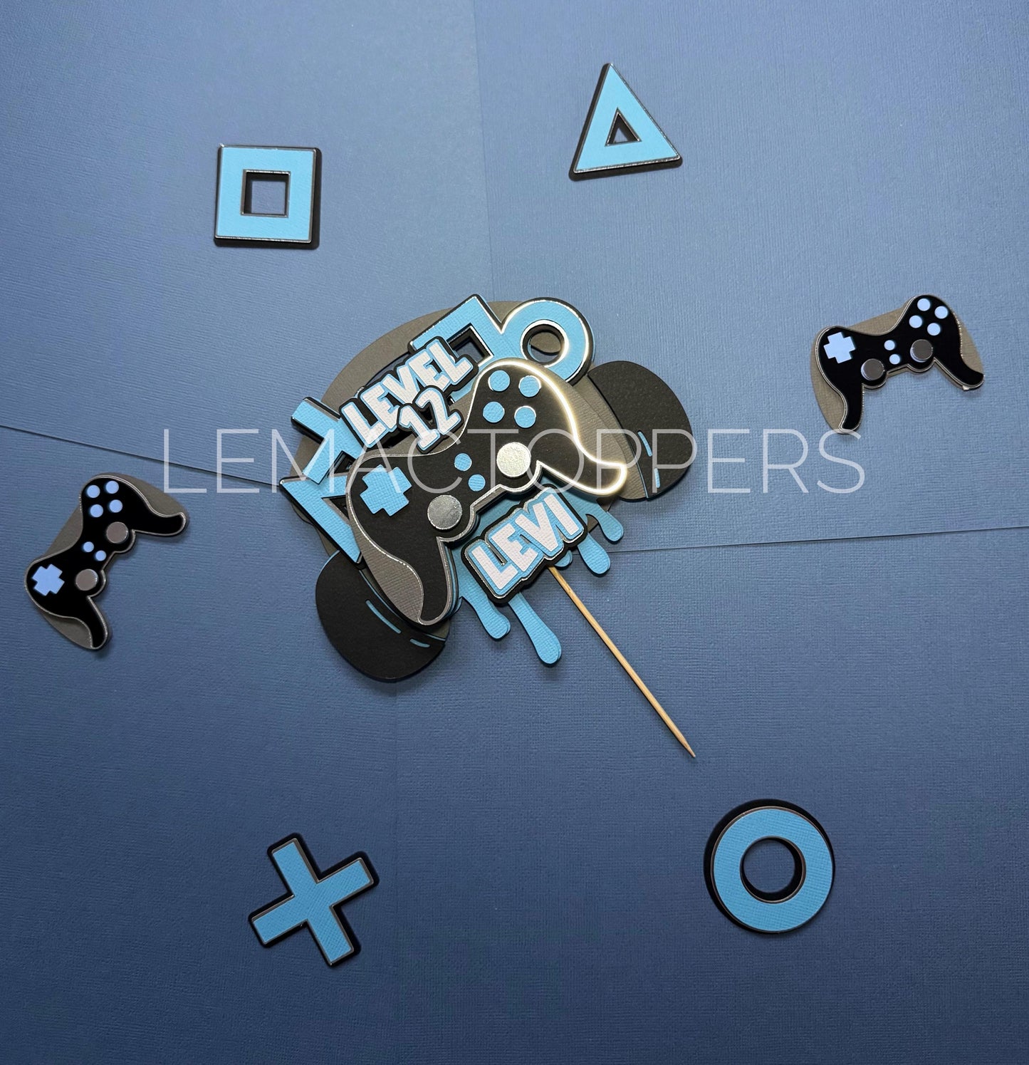 Custom Gamer Cake Topper