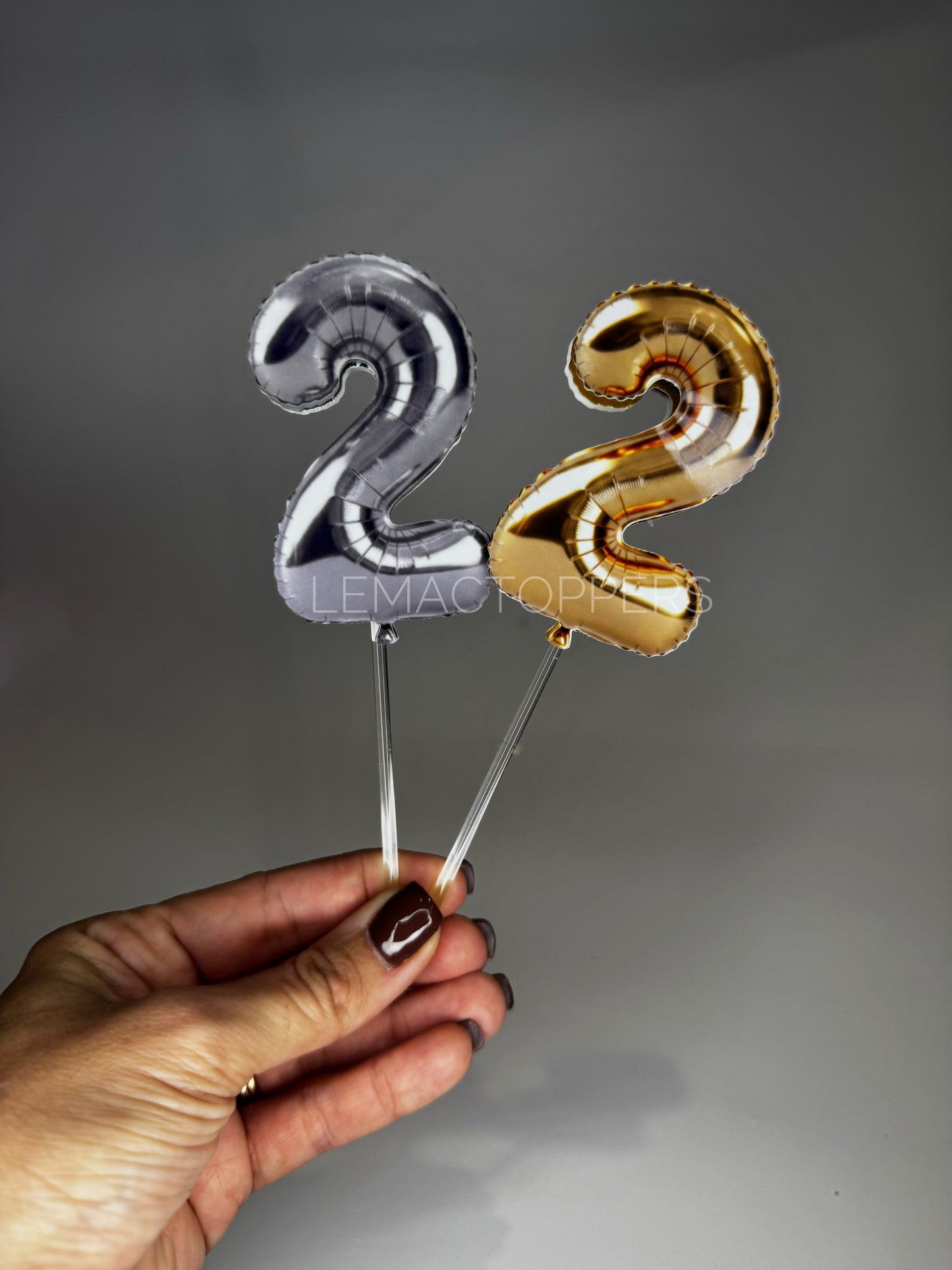 Foil Balloon Number Cake Topper