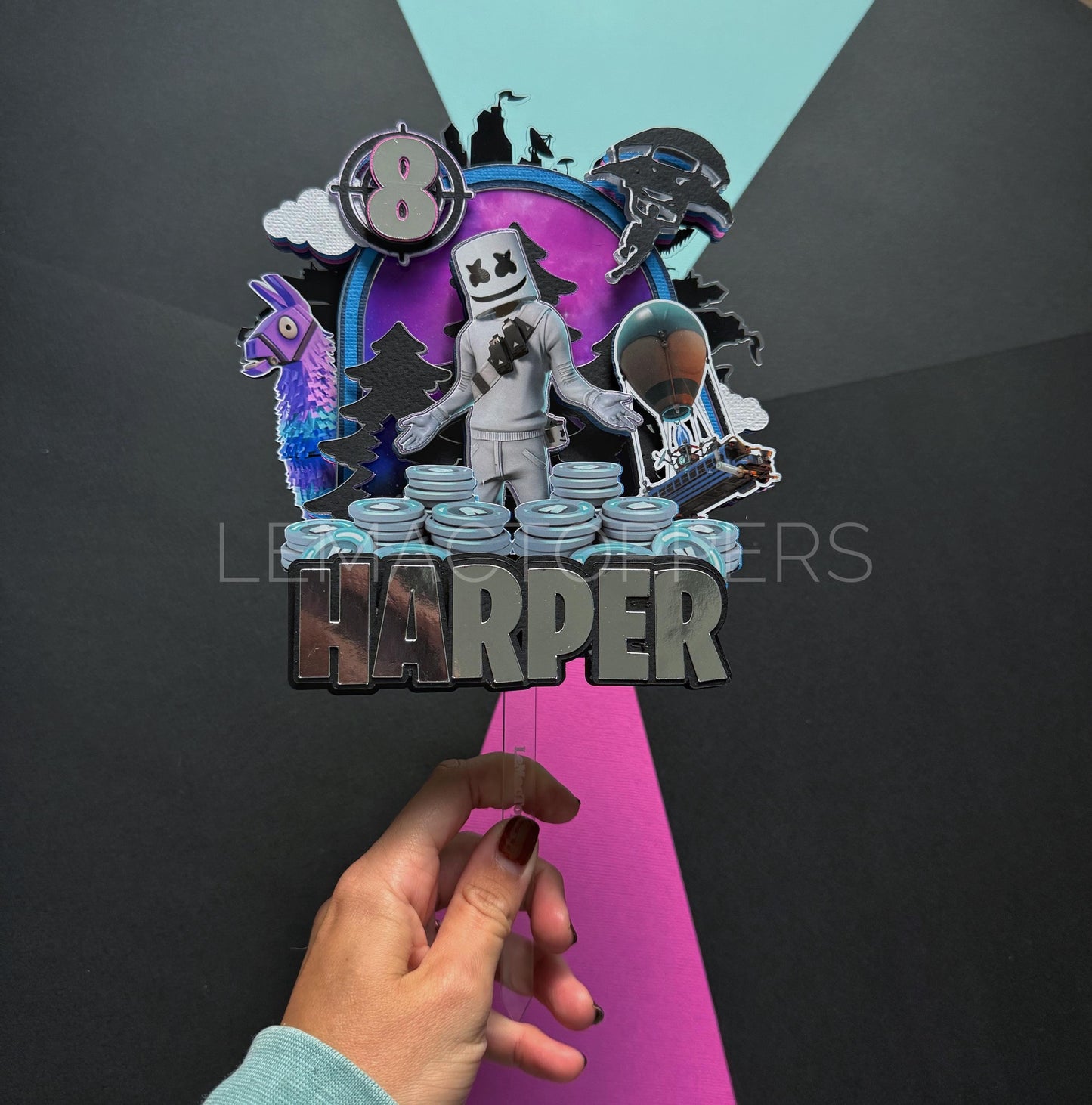Gamer Cake Topper