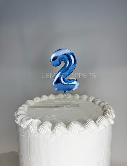 Foil Balloon Number Cake Topper