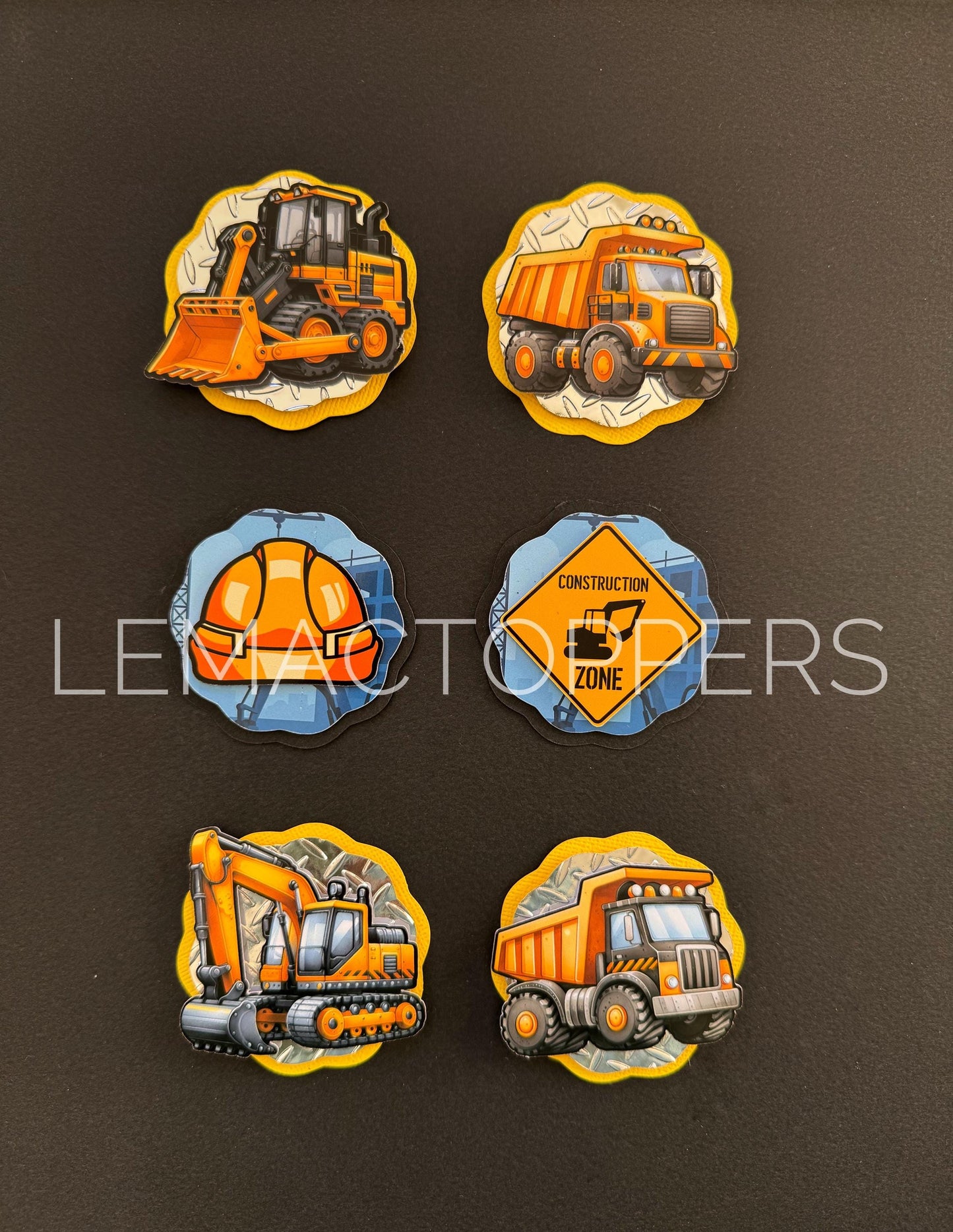 Construction Cupcake Toppers