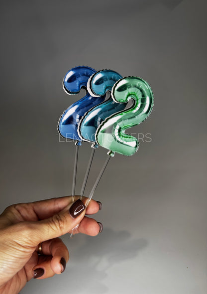 Foil Balloon Number Cake Topper
