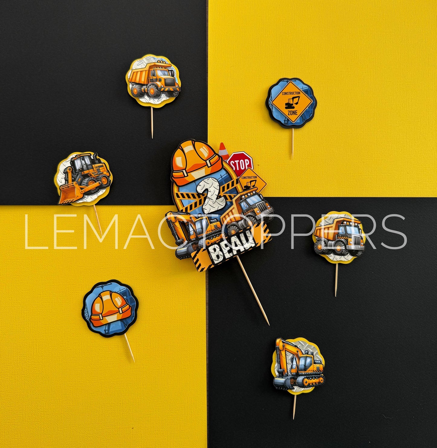 Construction Cupcake Toppers