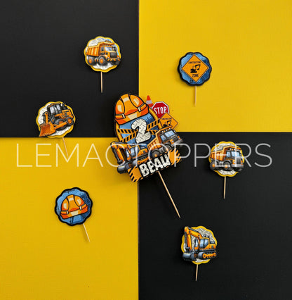 Construction Cupcake Toppers