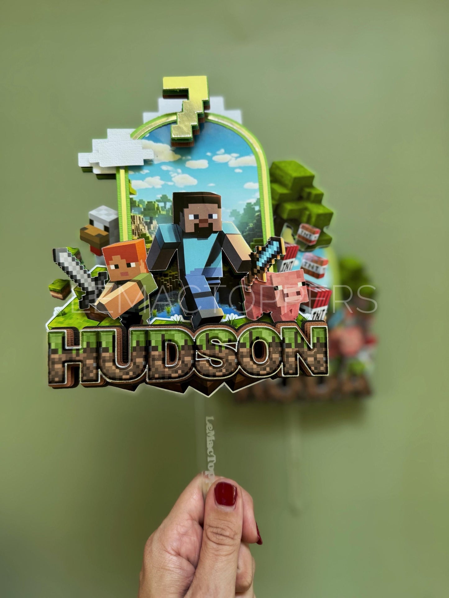 Custom Gamer Cake Topper
