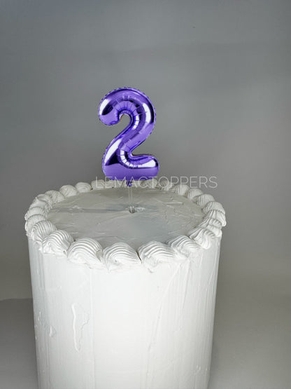Foil Balloon Number Cake Topper