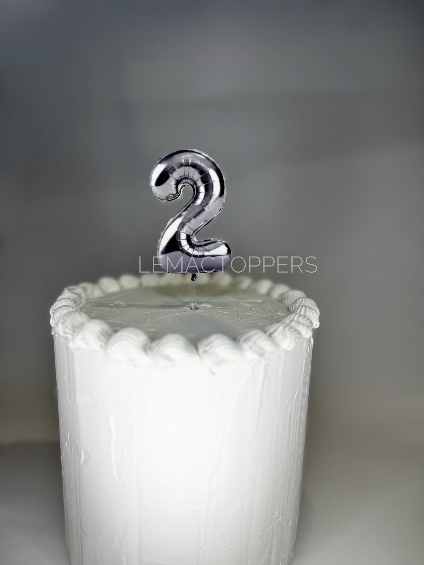Foil Balloon Number Cake Topper