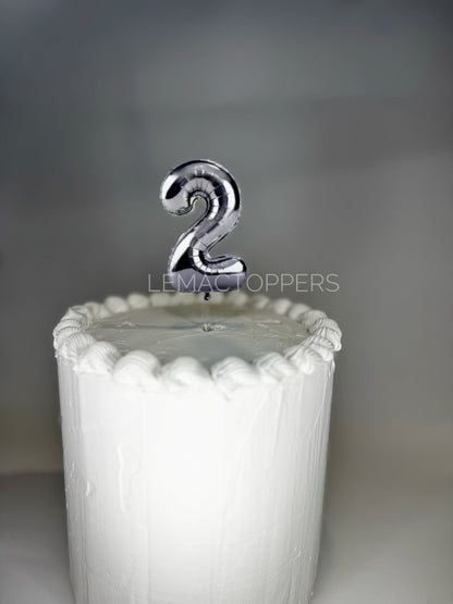Foil Balloon Number Cake Topper