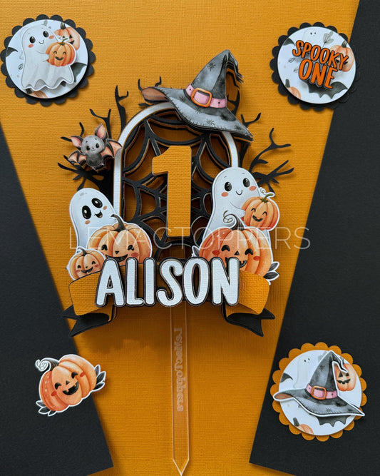 Spooky One Cake Topper