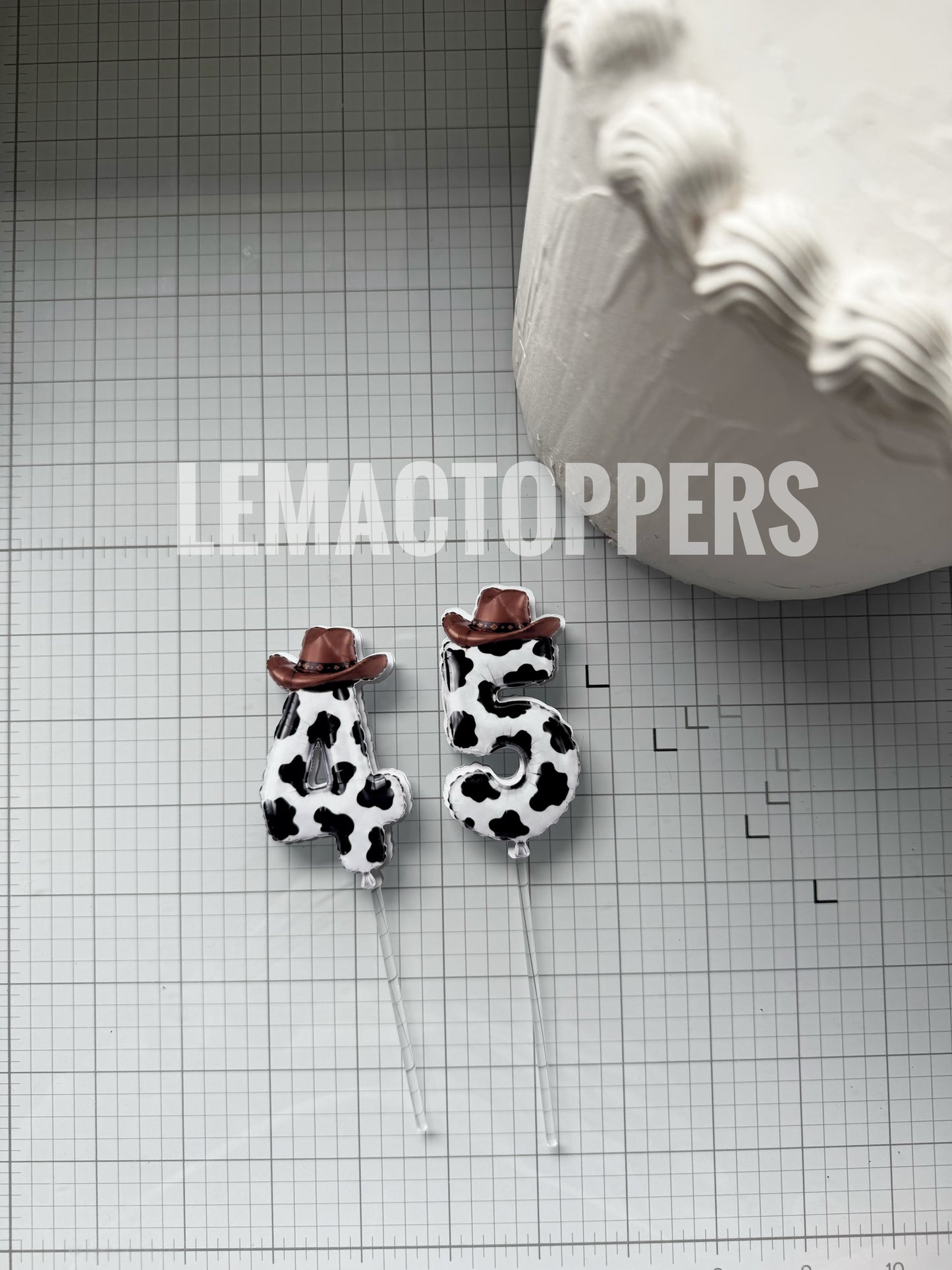 Rodeo Balloon Number Cake Topper