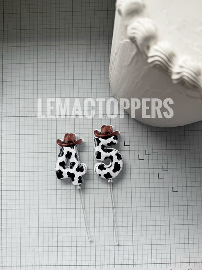 Rodeo Balloon Number Cake Topper