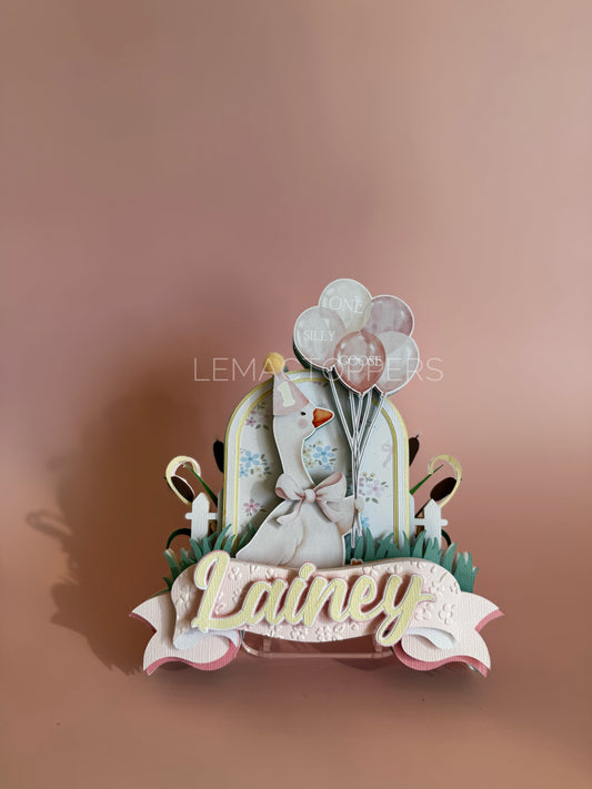 One silly goose Cake topper