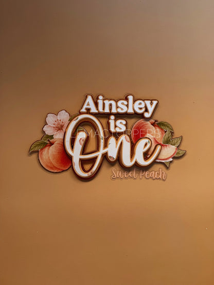 One Sweet Peach Cake Topper