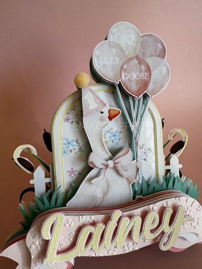 One silly goose Cake topper