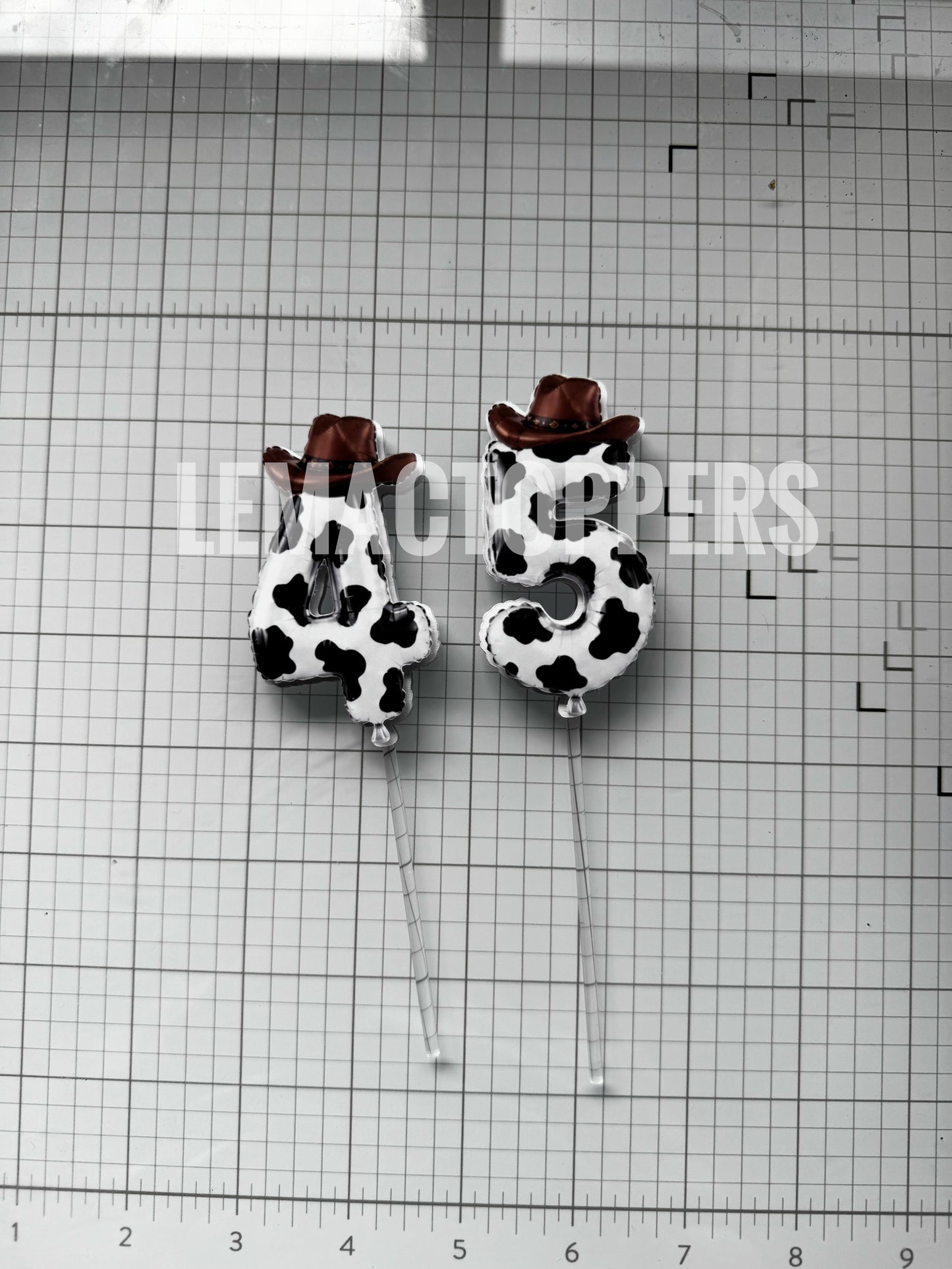 Rodeo Balloon Number Cake Topper