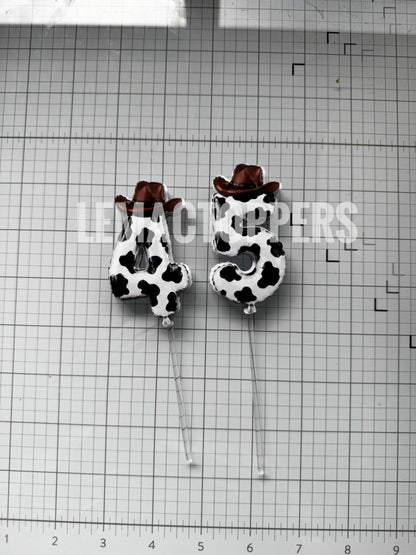 Rodeo Balloon Number Cake Topper
