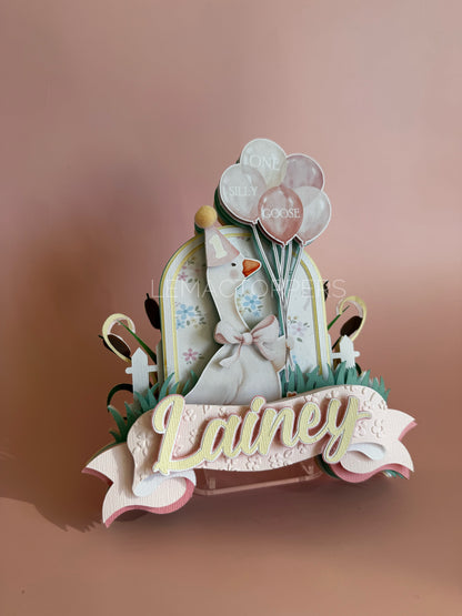 One silly goose Cake topper