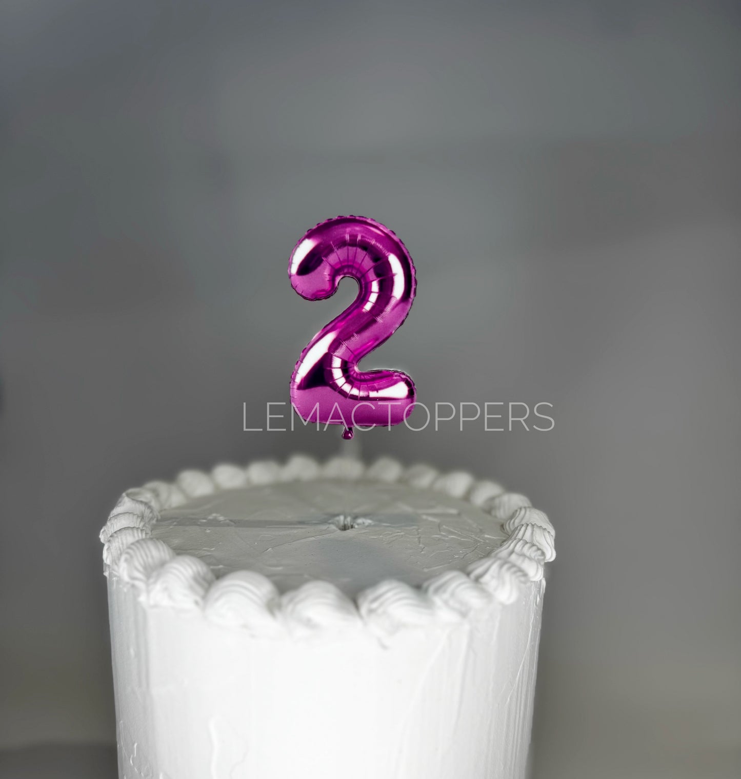 Foil Balloon Number Cake Topper
