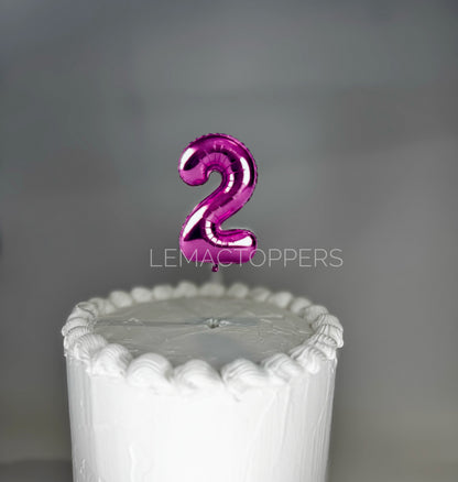 Foil Balloon Number Cake Topper