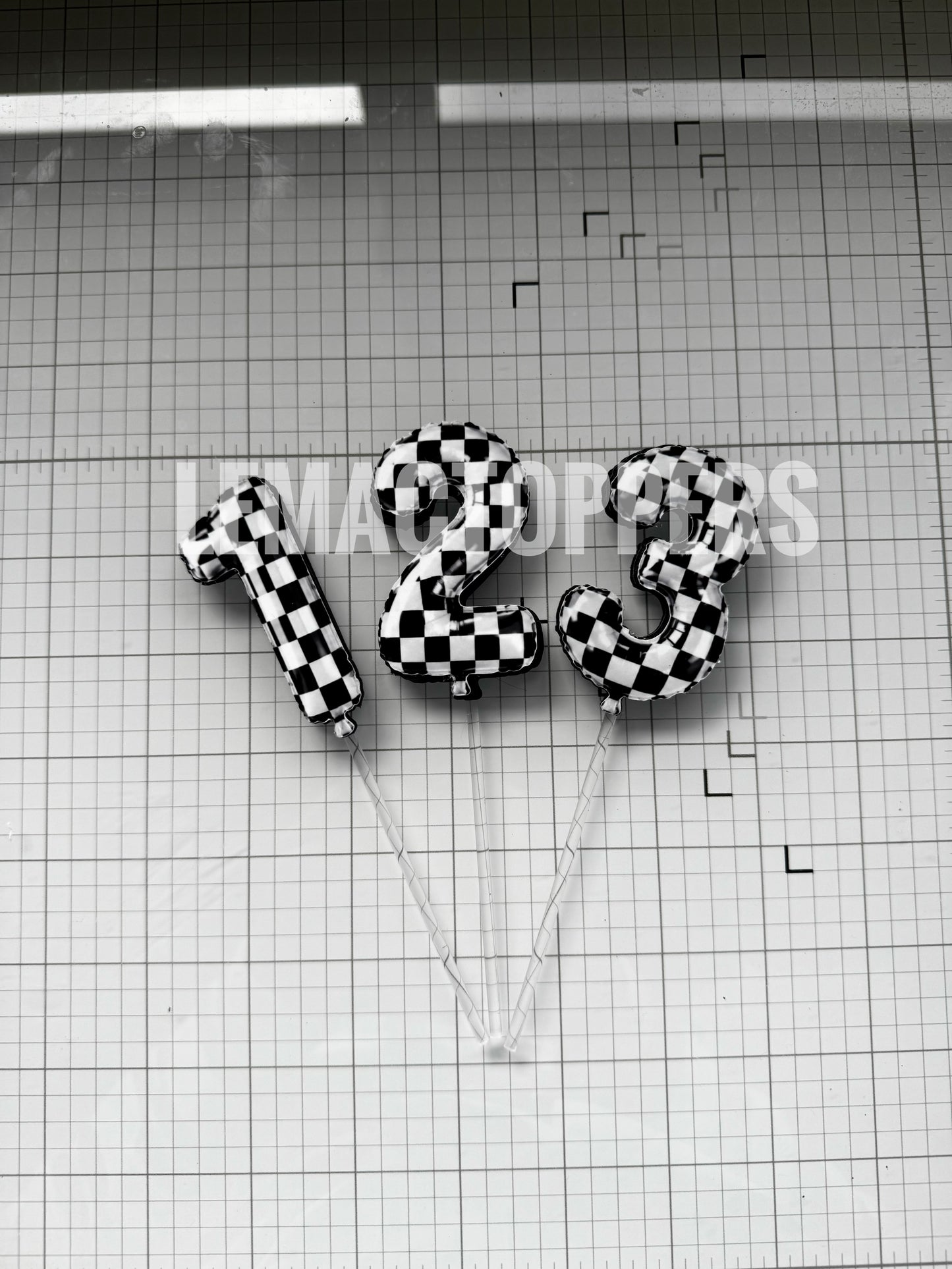 Racecar Balloon Number Cake Topper