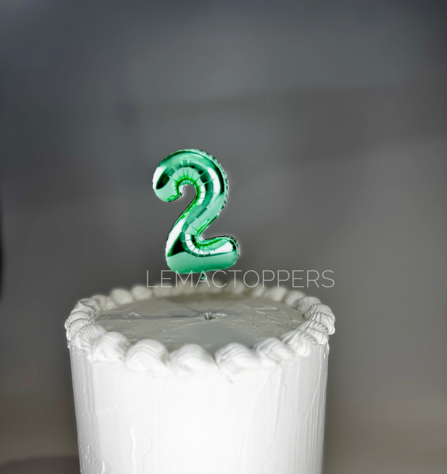 Foil Balloon Number Cake Topper