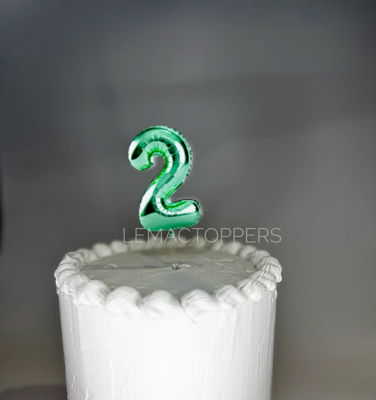 Foil Balloon Number Cake Topper
