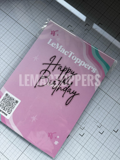 Happy birthday Flat Cake Topper