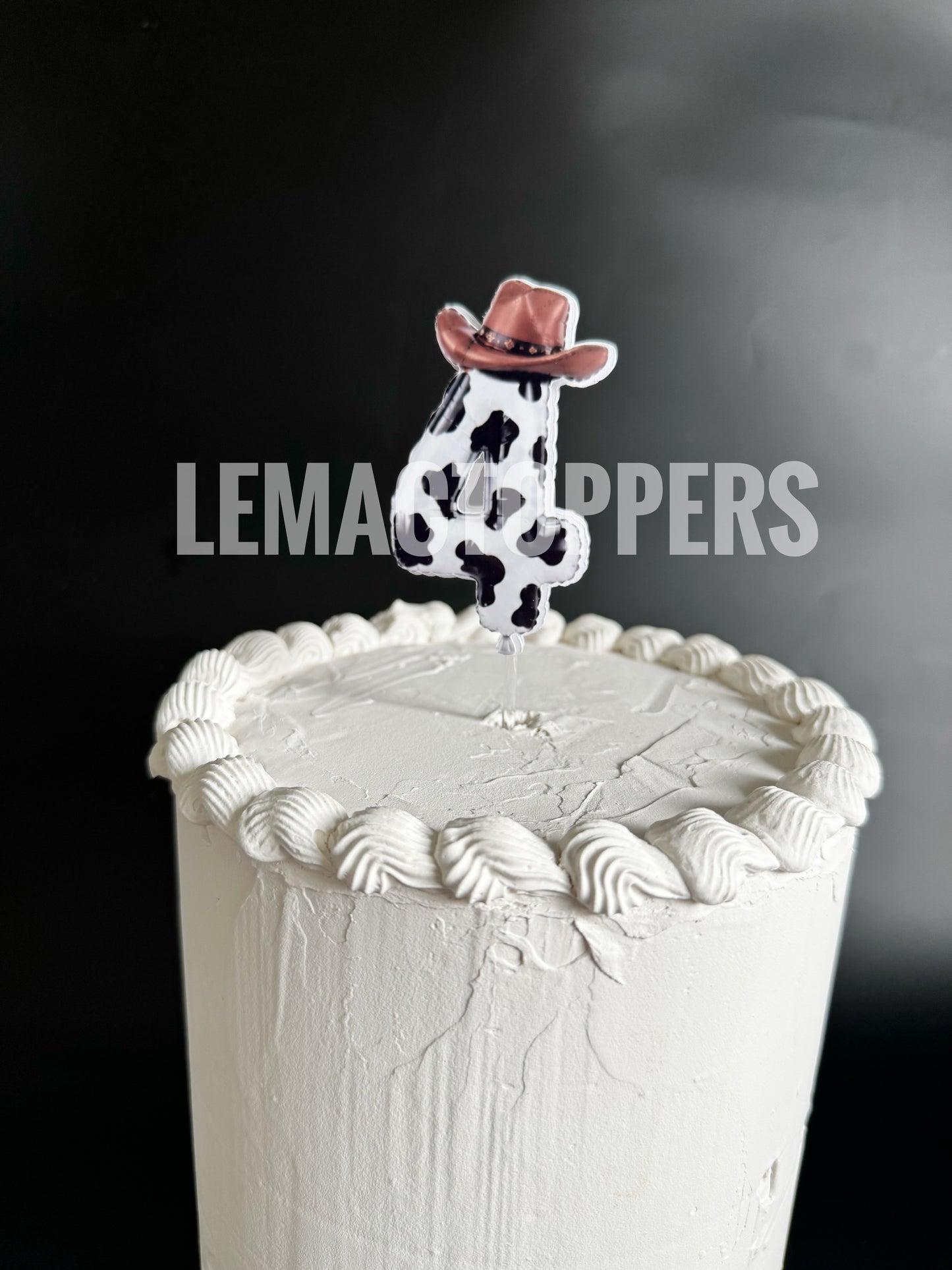 Rodeo Balloon Number Cake Topper