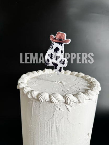 Rodeo Balloon Number Cake Topper