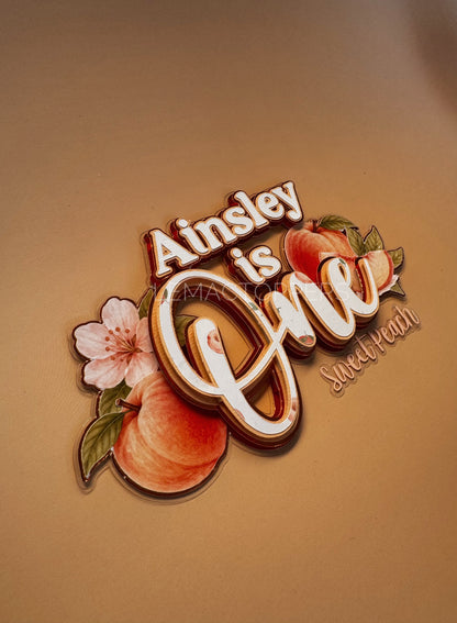 One Sweet Peach Cake Topper