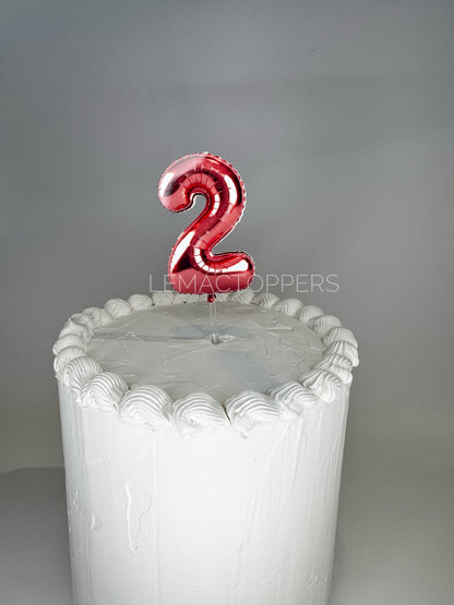 Foil Balloon Number Cake Topper