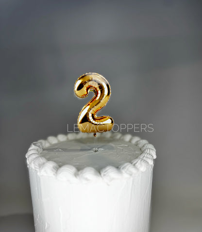 Foil Balloon Number Cake Topper