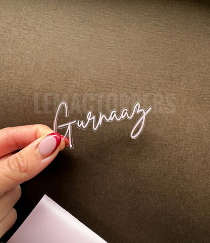 Acetate Name toppers