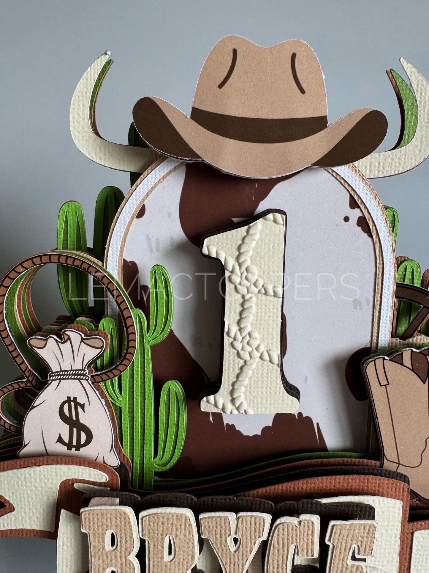 My first rodeo Cake Topper