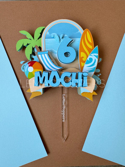 Splash into six Cake Topper