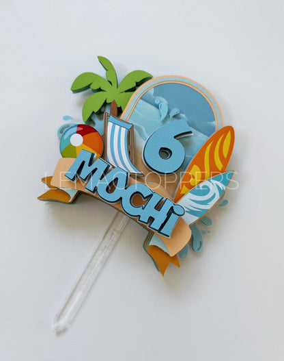 Splash into six Cake Topper