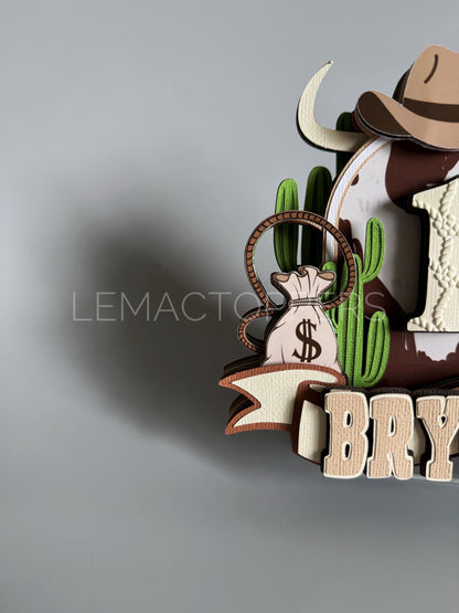 My first rodeo Cake Topper