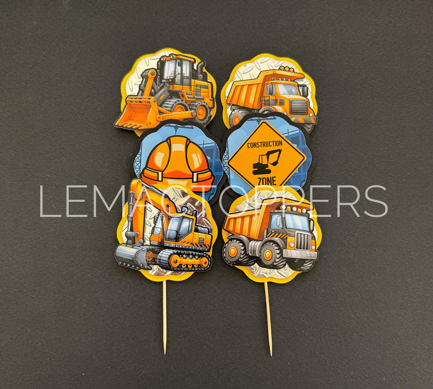 Construction Cupcake Toppers