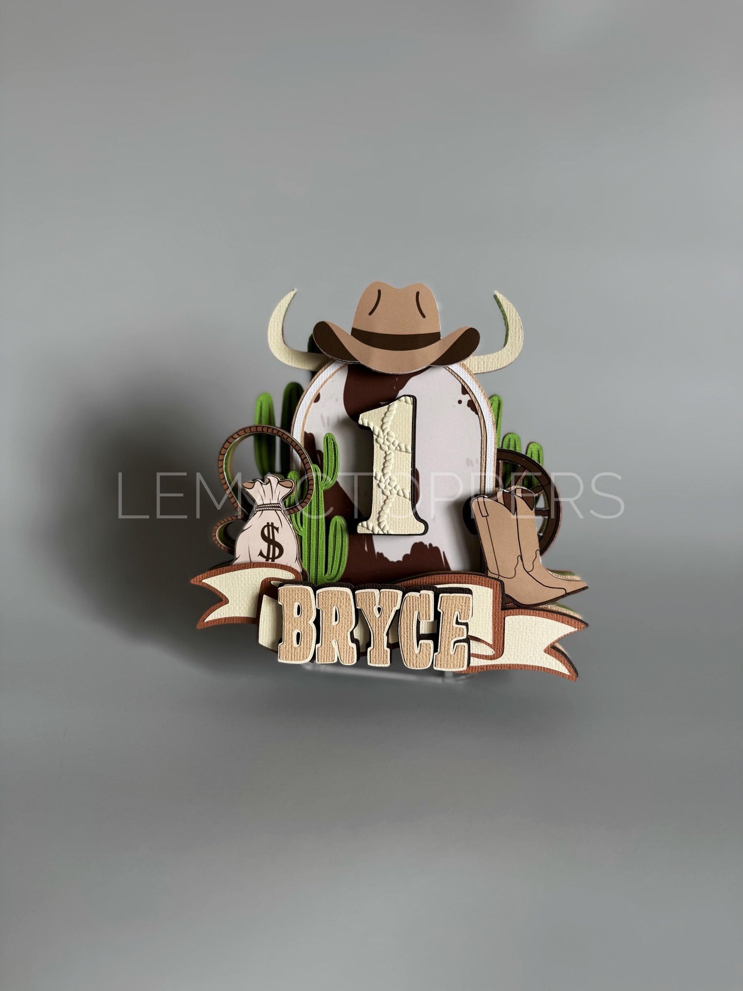 My first rodeo Cake Topper